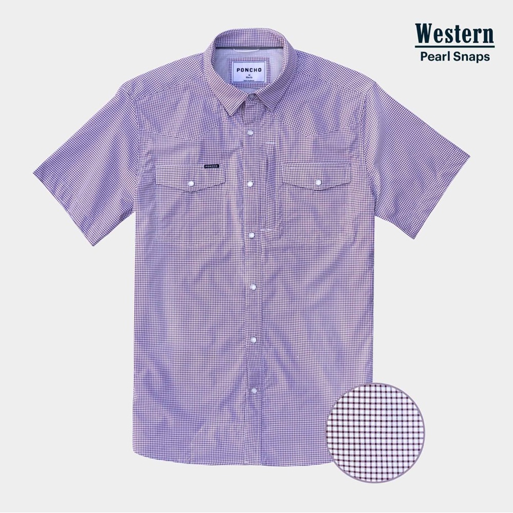 Poncho Western button up shirt. Pearl Snaps NWT